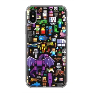 Чохол майнкрафт для iPhone Xs Max (Усі персонажі)