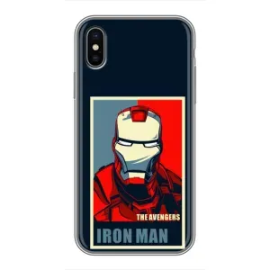 Чехол Супергерой Железный человек на iPhone Xs (Art Iron man)