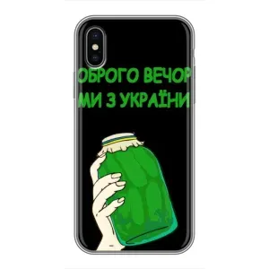 Чохол на iPhone Xs (Український дизайн) (Банка, Доброго вечора)