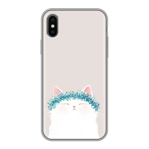 Чехол с рисунком «Белый котик» для iPhone Xs Чехол с рисунком «Белый котик» для iPhone Xs