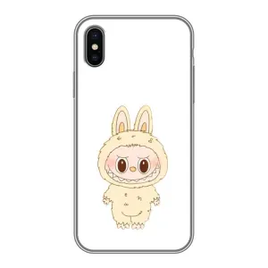 Чехол с принтом Лабубу для iPhone Xs (Бежевый Лабубу)