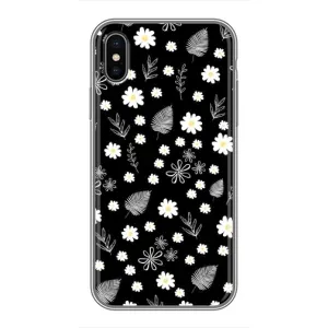 Чехлы с тематикой "ЦВЕТЫ" на iPhone Xs (цветение на чорном)