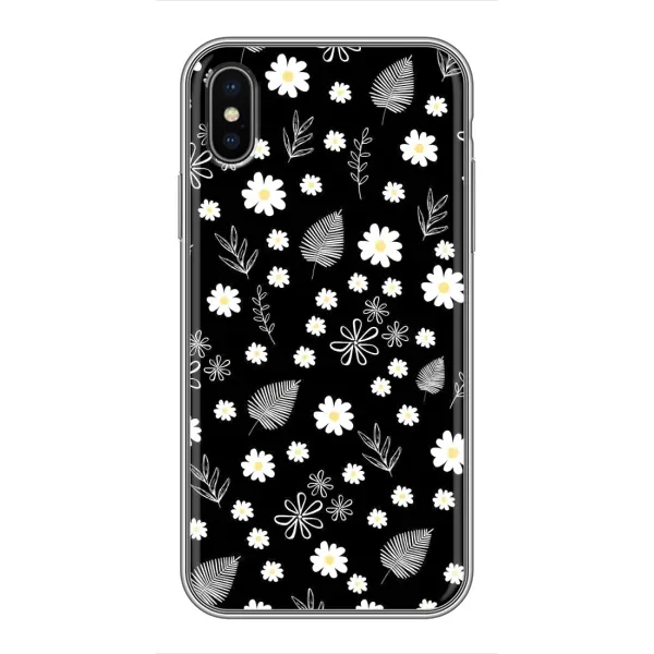 Чехол с рисунком «цветение на чорном» для iPhone Xs
