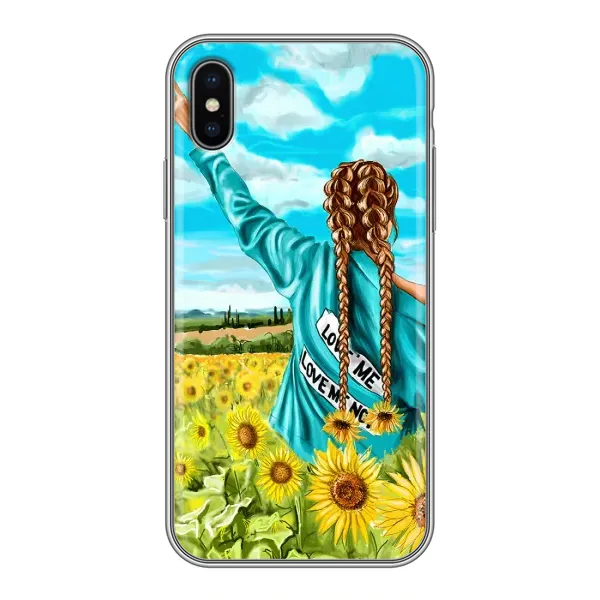 Чехол с рисунком «Девушка на поле» для iPhone Xs
