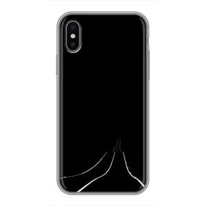 Чехол с картинками на черном фоне для iPhone Xs (Дорога)