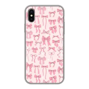 Чехол банты для iPhone Xs (Фон бантики)