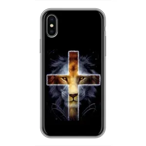 Чехлы для Айфон Xs (Крест Иисуса) (Иисус Лев)