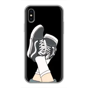 Чехол с Прикольным принтом на iPhone Xs (Кеды)