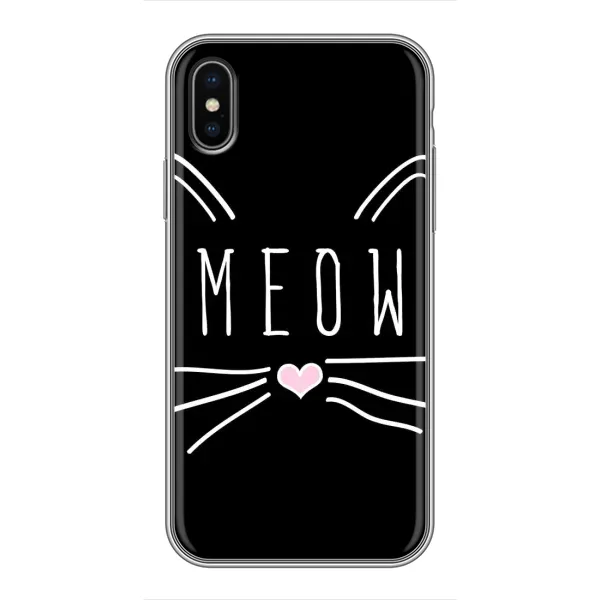 Чехол с рисунком «КОТИК MEOW» для iPhone Xs