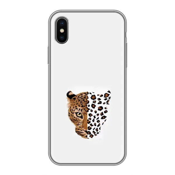Чехол с рисунком «Леопард на белом» для iPhone Xs Чехол с рисунком «Леопард на белом» для iPhone Xs