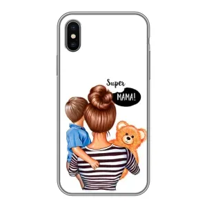 Чехлы для МАМЫ на iPhone Xs (Мама и сын)