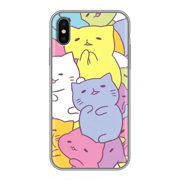 Чехол с рисунком «Милые котики» для iPhone Xs