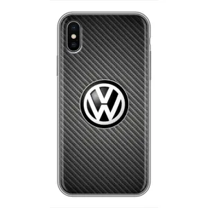 Чехол "Фольксваген" для iPhone Xs (На карбоне)