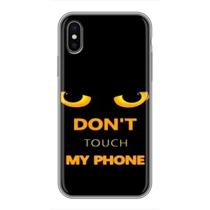 Чехол с Прикольным принтом на iPhone Xs (Не трогай мой телефон)
