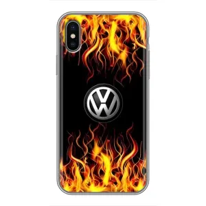 Чехол "Фольксваген" для iPhone Xs (Огненный Лого)