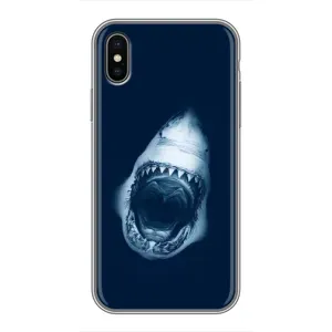 Силіконовий бампер з картинкою звірів для iPhone Xs (Пащу Акули)