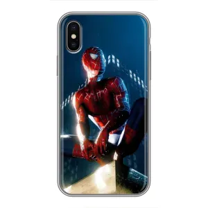 Чехол Супергерой Человека Паука на iPhone Xs (Паук на доме)