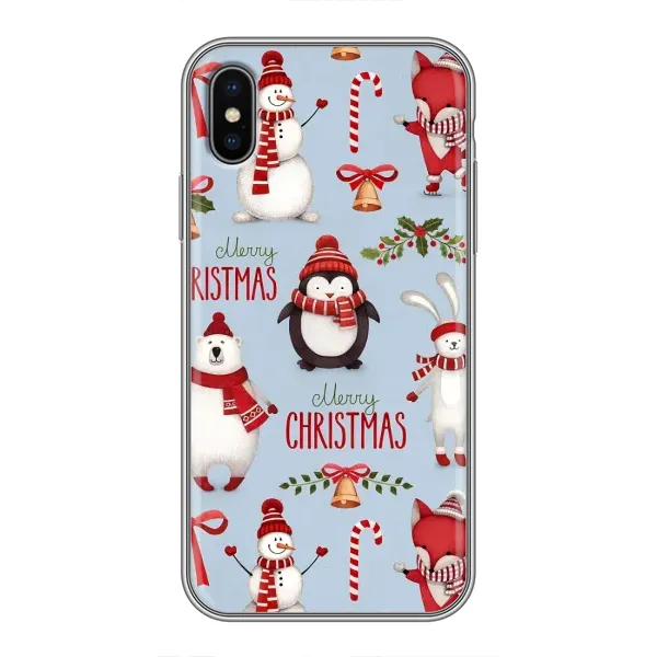 Чехол с рисунком «Рождественский» для iPhone Xs