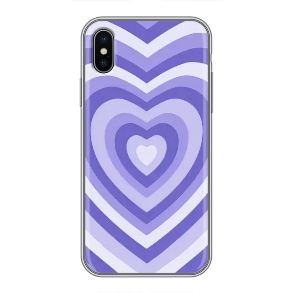 Чехол с рисунком «Сердце фиолет» для iPhone Xs Чехол с рисунком «Сердце фиолет» для iPhone Xs