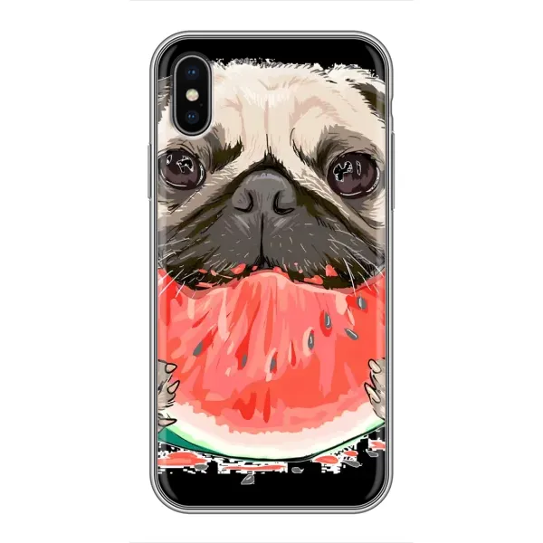 Чохол з малюнком «Смішний Мопс» для iPhone Xs
