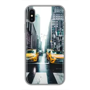 Силиконовый бампер (Работники) на iPhone Xs (Такси)