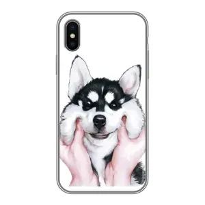 Бампер для iPhone Xs з картинкою "Песики" (Собака Хаскі)
