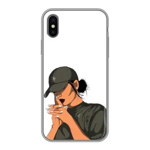 Силіконовый Чохол на iPhone Xs з картинкой Модных девушек (У зеленому)