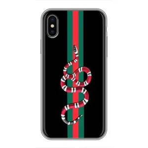 Чехлы Бренд GUCCI для iPhone Xs (Змей Гуччи)