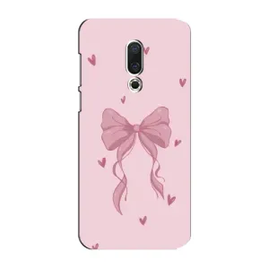 Чехол банты для Meizu 15 Plus (Бант на розовом)