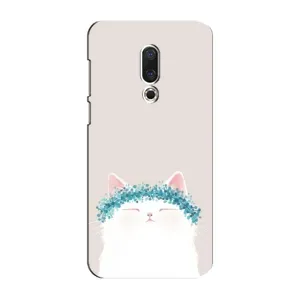 Чехол на тематику: Коты для Meizu 15 Plus (Белый котик)