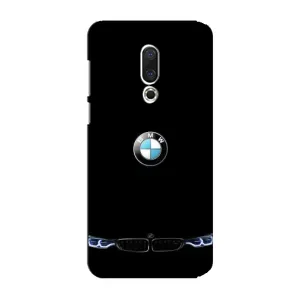 Силіконовий бампер з картинкою машини на Meizu 15 Plus (Чорний BMW)