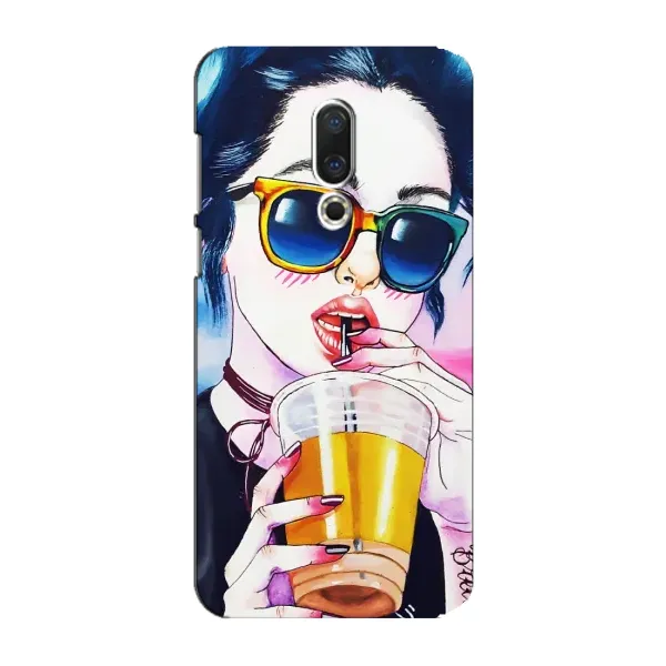 Чехол с рисунком «Девушка с коктейлем» для Meizu 15 Plus