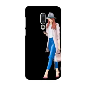 Чехол с картинкой Модные Девчонки Meizu 15 Plus (Девушка со смартфоном)