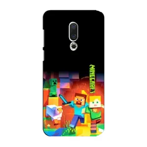 Чехлы для Meizu 15 Plus (Персонажи Майн Крафт) (Герой Майнкрафт)