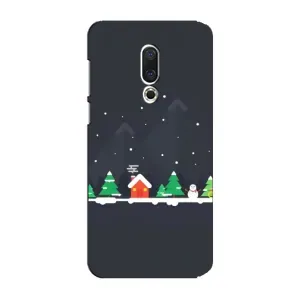 Силиконовый бампер на рождество для Meizu 15 Plus (Город зимний)