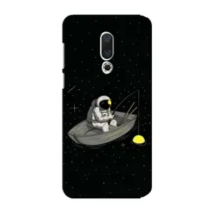 Силиконовый Чехол с принтом "Космонавты" на Meizu 15 Plus (Космонавт на рыбалке)