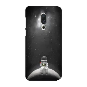 Силиконовый Чехол с принтом "Космонавты" на Meizu 15 Plus (Космонавт романтик)
