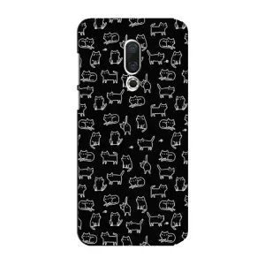 Чехол на тематику: Коты для Meizu 15 Plus (Котики на черном)