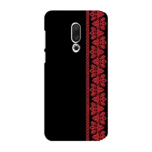 Силиконовый Чехол на Meizu 15 Plus (Красная Вышиванка)