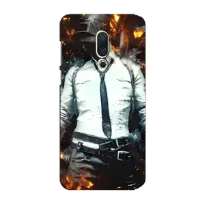 Силиконовый чехол с картинкой "Герой Pubg" на Meizu 15 Plus (Man Пубг)
