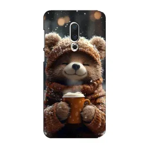 Печатный чехол «Зверята с кофе» для Meizu 15 Plus (Медвежонок с кофе)