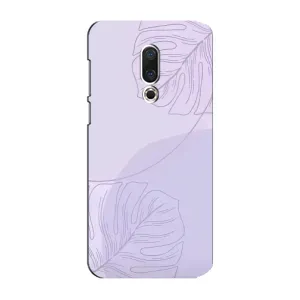 Чохол квітковий дизайн для Meizu 15 Plus (Монстера фіолетова)