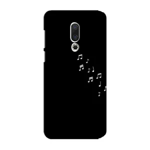 Чохол з картинками на чорному фоні для Meizu 15 Plus (Ноти)