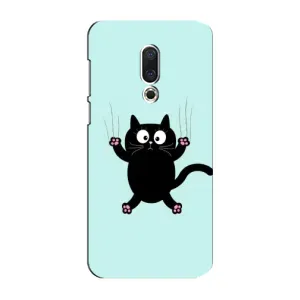 Силиконовый чехол с котиком для Meizu 15 Plus (Падающий кот)