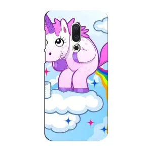 Чехол Unicorn на Meizu 15 Plus (Радуга единорожка)