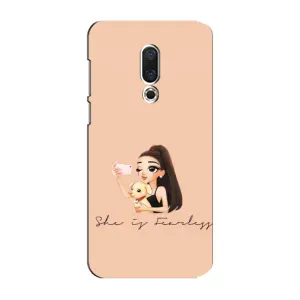 Силиконовый Чехол на Meizu 15 Plus с картинкой Стильных Девушек (С собакой)