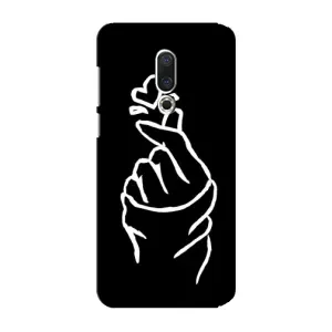 Чехлы (Знак сердечка) на Meizu 15 Plus (Сердце на черном)