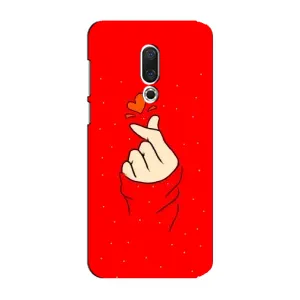 Чехлы (Знак сердечка) на Meizu 15 Plus (Сердце на красном)