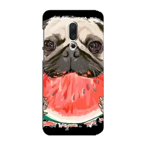 Чехол (ТПУ) Милые собачки для Meizu 15 Plus (Смешной Мопс)