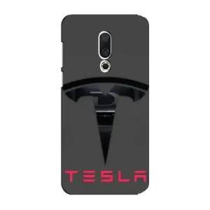 Силіконовий бампер з картинкою машини на Meizu 15 Plus (Logo TESLA)